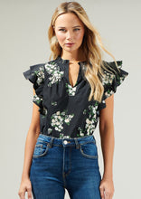 Load image into Gallery viewer, Flower Blossom Flutter Sleeve Top
