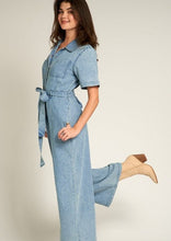 Load image into Gallery viewer, Belted Denim Jumpsuit
