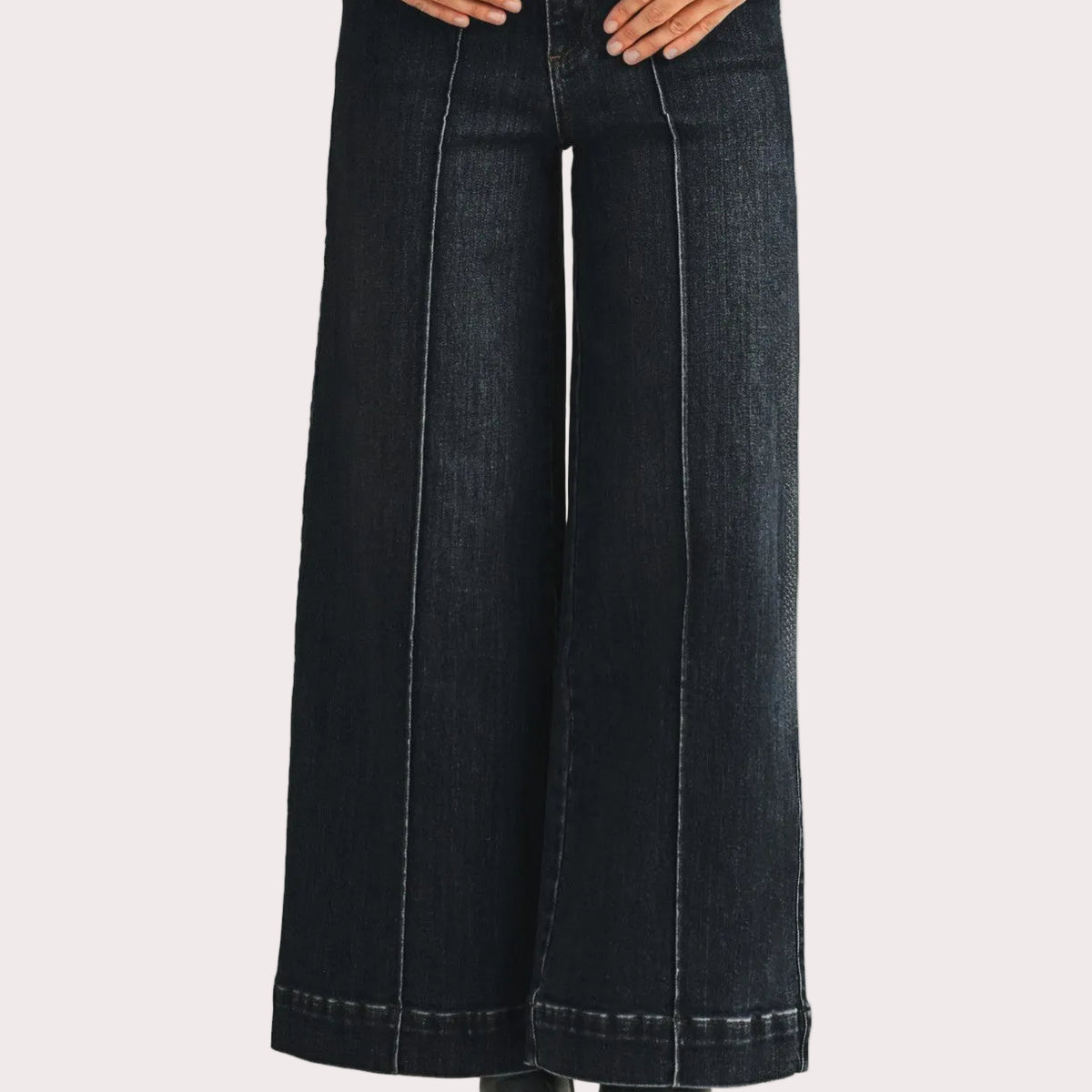 Pintuck Detail Jeans