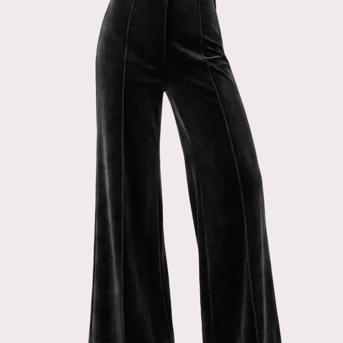 Velvet Pintuck Pants