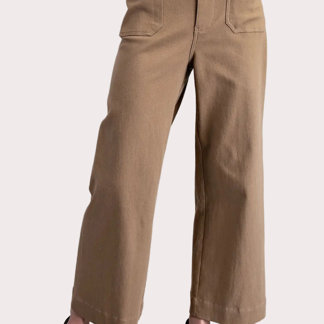 Washed Patch Pocket Pants