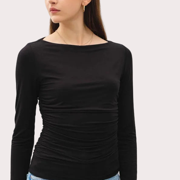 Ruched Long Sleeve Top