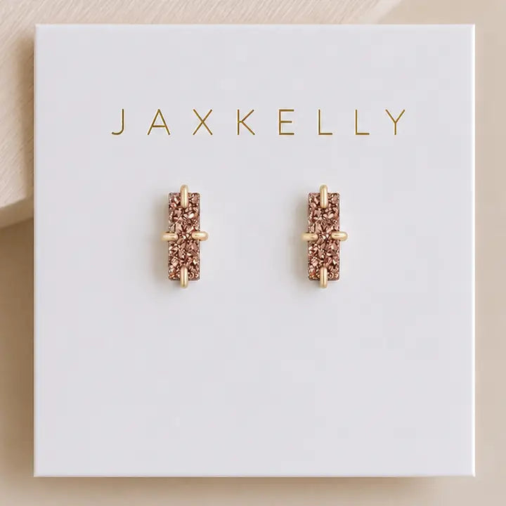JaxKelly Druzy Bar Earrings