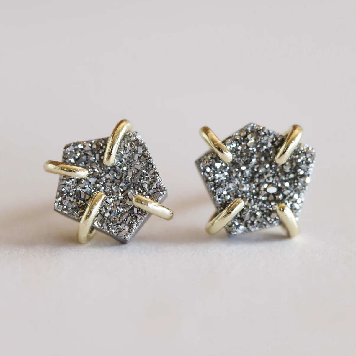 JaxKelly Druzy Stone Prong Earring