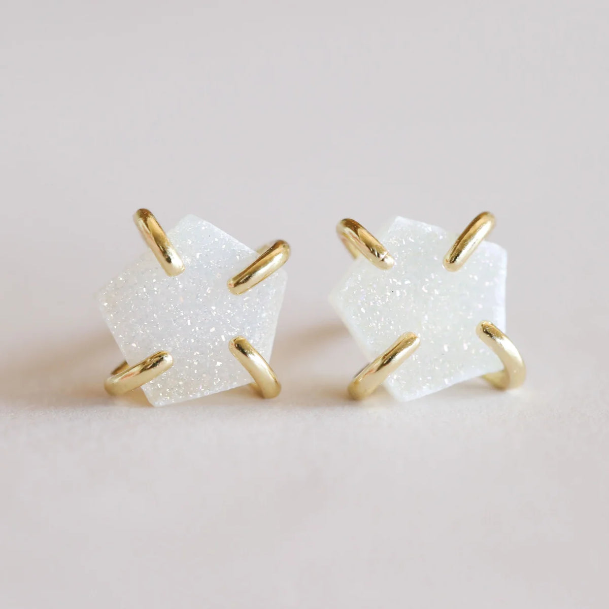 JaxKelly Druzy Stone Prong Earring