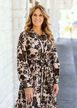 Load image into Gallery viewer, Abstract Floral Midi Dress