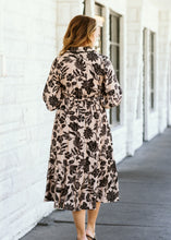 Load image into Gallery viewer, Abstract Floral Midi Dress