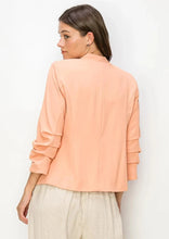 Load image into Gallery viewer, Ruched Sleeve Short Blazer
