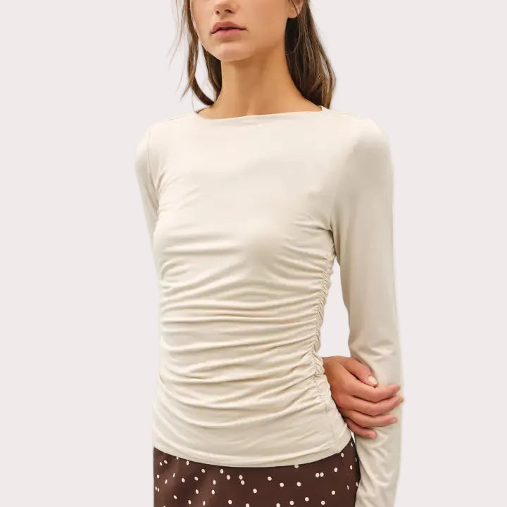 Ruched Long Sleeve Top