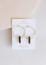 Load image into Gallery viewer, JaxKelly Smoky Quartz Hoop