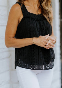 Eyelet Detail Top