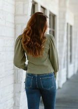 Load image into Gallery viewer, Puff Sleeve Waffle Knit Top
