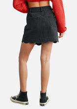 Load image into Gallery viewer, Scallop Denim Mini Skirt
