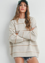 Load image into Gallery viewer, Stripe Oversized Sweater
