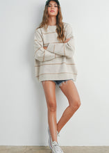 Load image into Gallery viewer, Stripe Oversized Sweater
