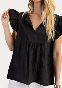 Flutter Sleeve Top
