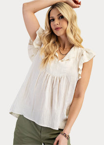 Flutter Sleeve Top