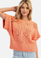 Load image into Gallery viewer, Cable Knit Short Sleeve Top
