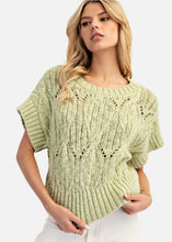 Load image into Gallery viewer, Cable Knit Short Sleeve Top
