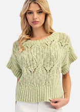 Load image into Gallery viewer, Cable Knit Short Sleeve Top

