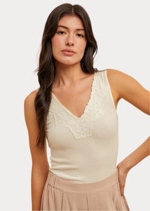 Lace Trim Tank Top