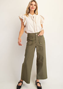 Scalloped Pocket Pants