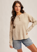 Load image into Gallery viewer, Button Waffle Knit Top
