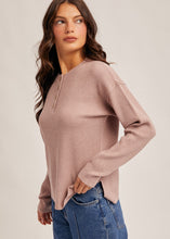 Load image into Gallery viewer, Button Waffle Knit Top
