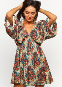 Vintage Floral Mini Dress