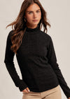 Brushed Knit Lace Top