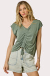 Front Ruche Tie Top
