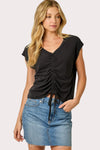 Front Ruche Tie Top