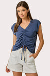 Front Ruche Tie Top