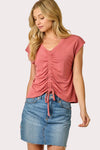Front Ruche Tie Top