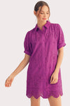 Eyelet Shirt Dress