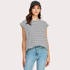 Cap Sleeve Stripe Top