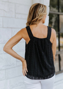Eyelet Detail Top
