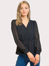 Elegant Peplum Blouse