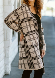 Houndstooth Coatigan