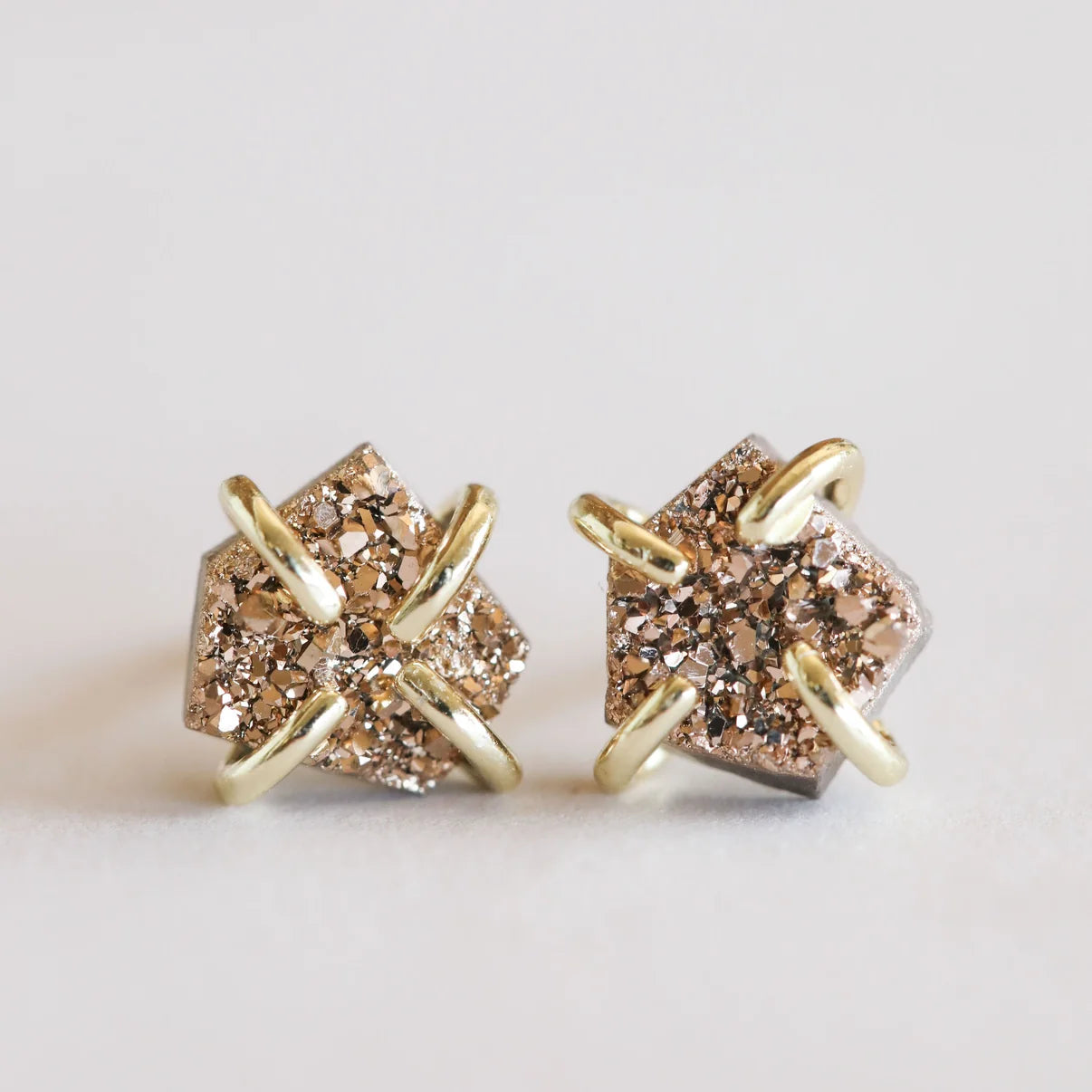JaxKelly Druzy Stone Prong Earring