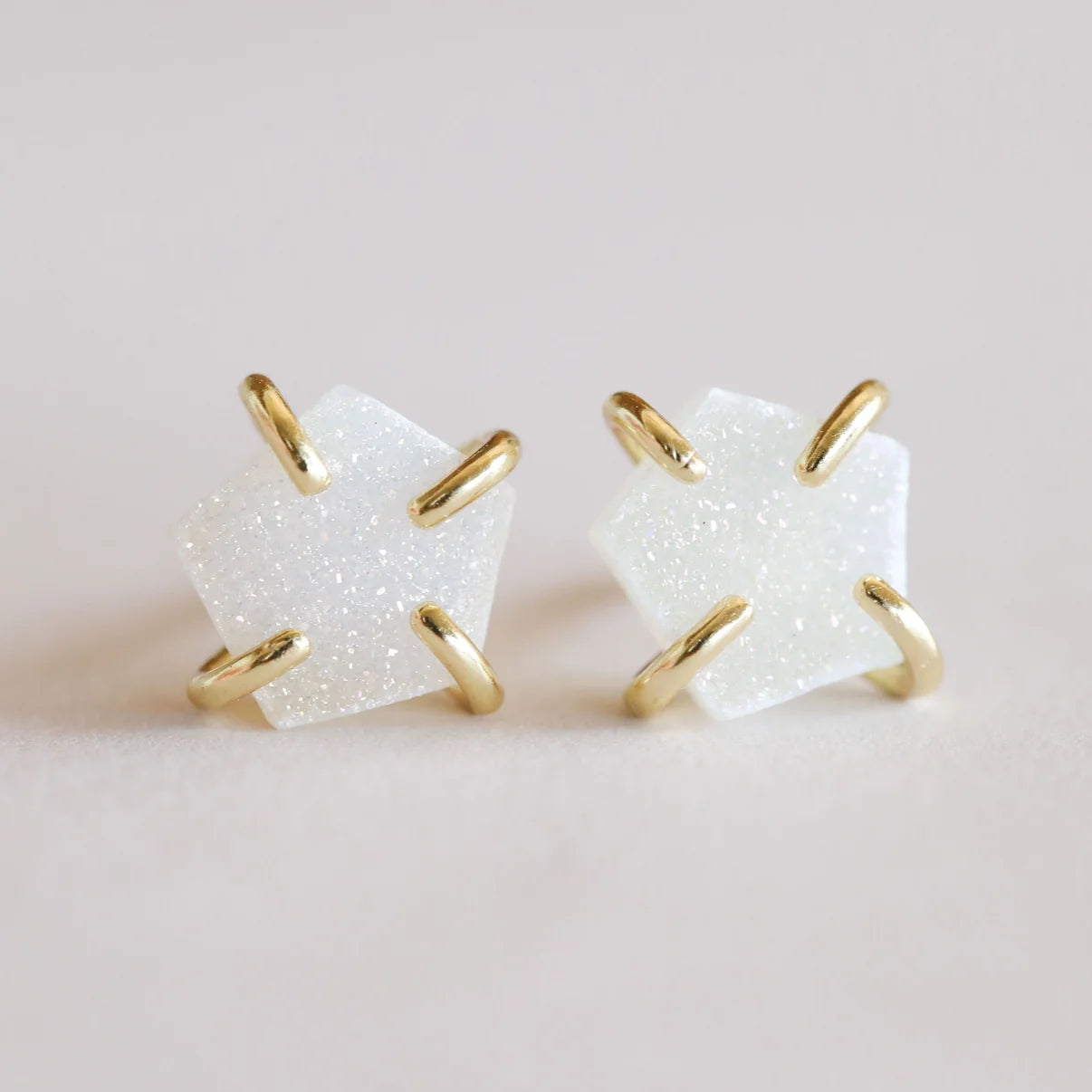 JaxKelly Druzy Stone Prong Earring