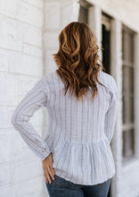 Load image into Gallery viewer, Striped Peplum Top
