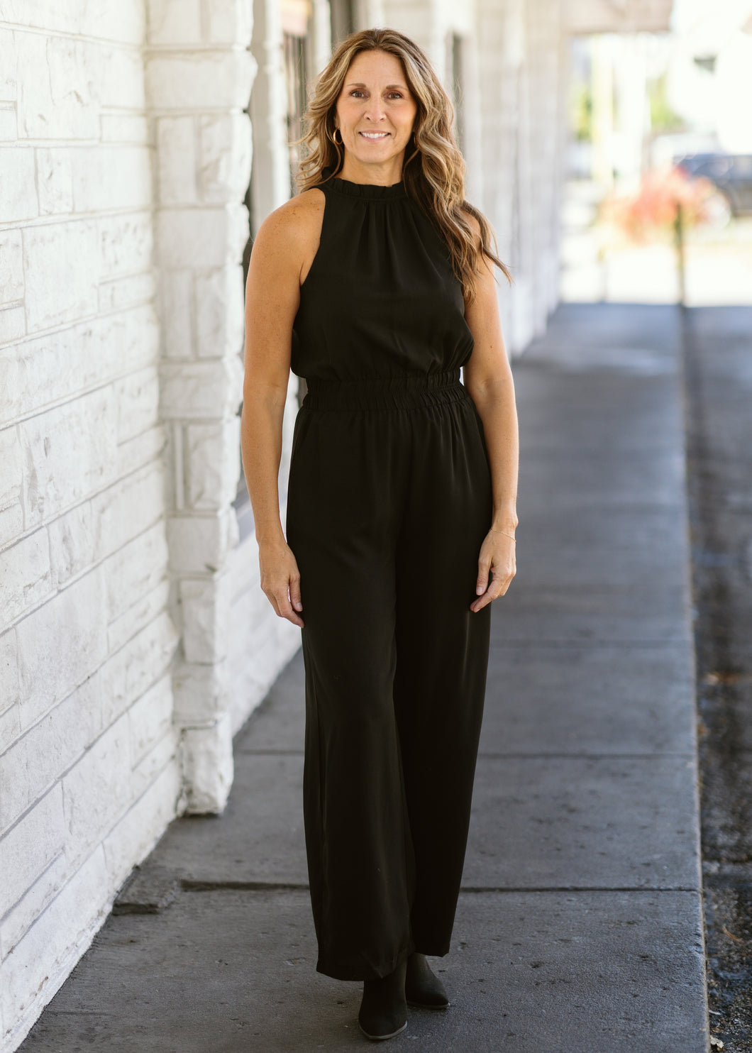 Halter Mock Neck Jumpsuit