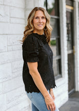 Load image into Gallery viewer, Eyelet Puff Sleeve Top
