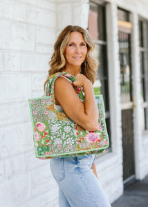 Quilted Patchwork Tote Bag