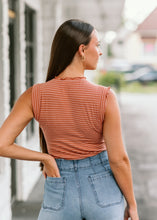 Load image into Gallery viewer, Stripe Frill Detail Top
