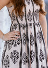 Geometric Print Maxi Dress