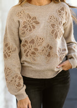 Load image into Gallery viewer, Embroidered Flower Sweater

