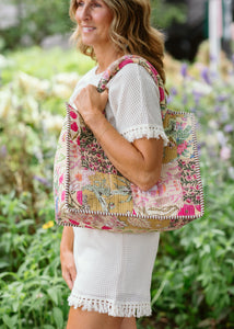 Quilted Patchwork Tote Bag