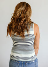 Load image into Gallery viewer, Stripe Mock Neck Top
